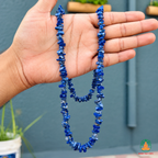 Lapis Lazuli Chips Crystal Necklace | Lapis Lazuli Beaded Necklace | Gemstone Necklace