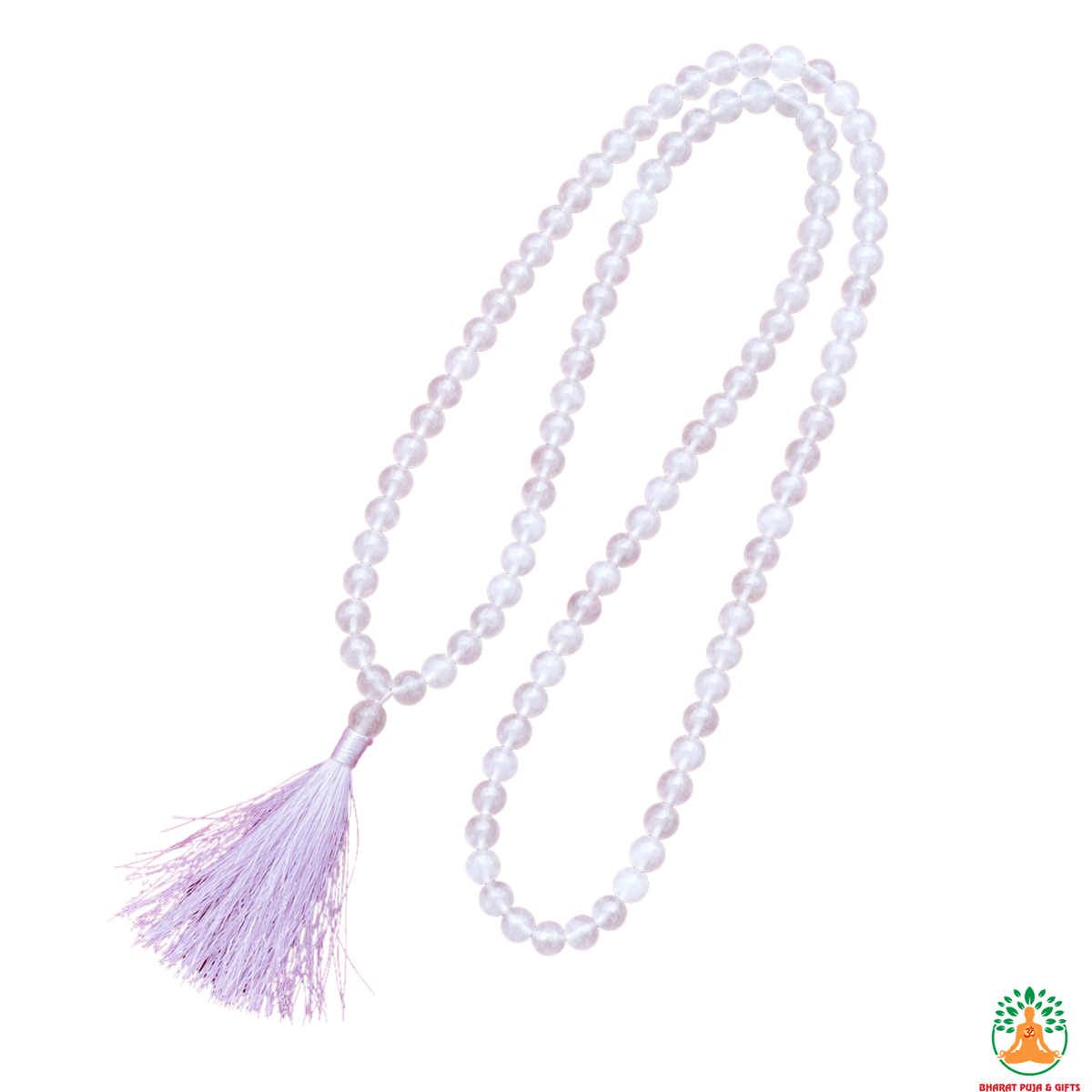 Natural Selenite Beaded Necklace | 13 Inch White Crystal Mala | Meditation & Yoga Necklace | White Crystal Necklace | Spiritual Jewelry