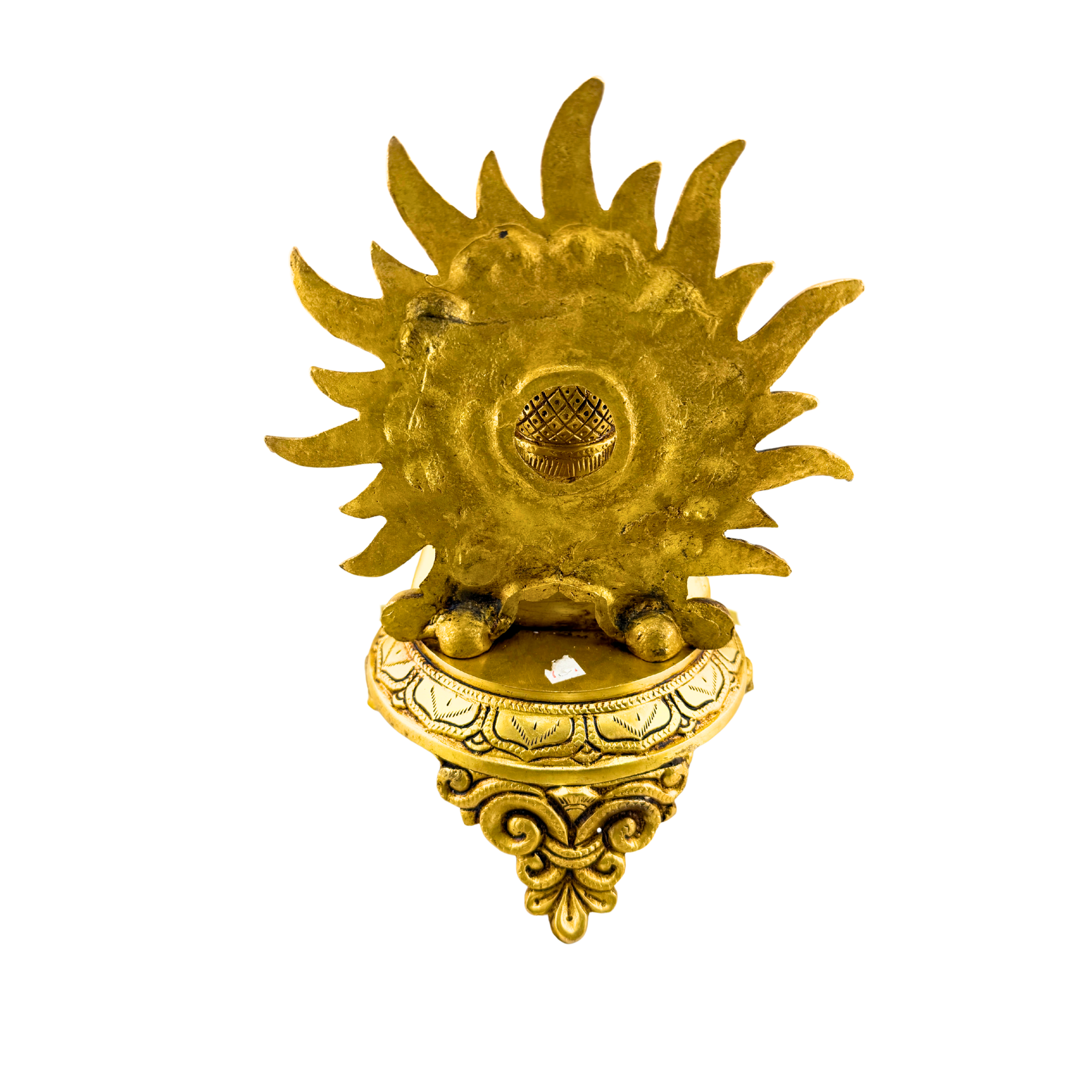 Brass Hanuman Idol with Surya Prabha | Brass Hanuman Murti with Sun Halo | Hanuman Face Statue