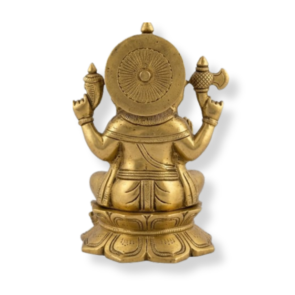 High Quality Brass Lord Ganesha Idol | Handcrafted Brass Ganpati Statue | Heavy Ganesha Murti