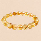 Natural Citrine Bracelet | Golden Yellow Crystal Gemstone Bracelet | Abundance & Prosperity Jewelry | Positive Energy Bracelet | Gift for Men & Women