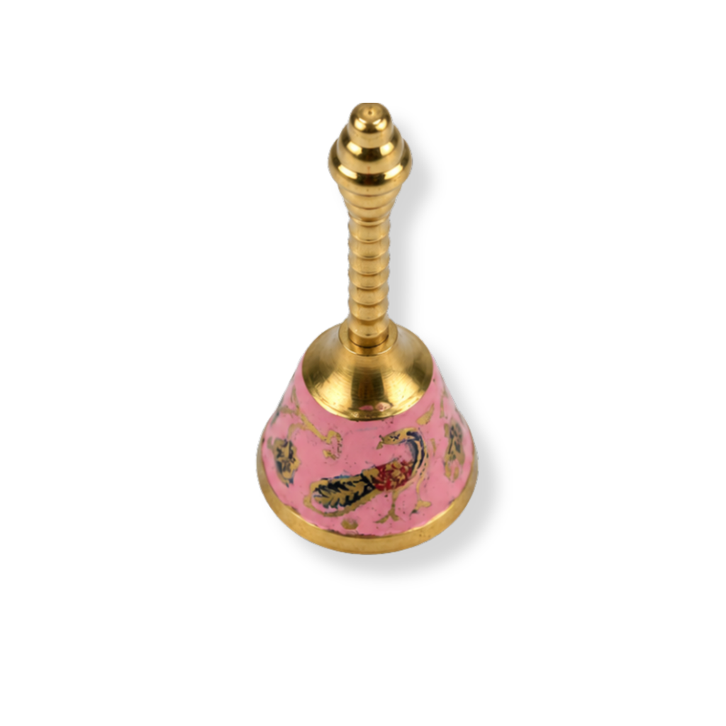 Brass Decorative Bell | Handcrafted Puja Ghanti for Home Temple | Fancy Prayer Bell