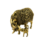 Panchaloha Kamadhenu Idol | Panchadhatu Cow and Calf Murti | Panchalogam Gau Mata Statue