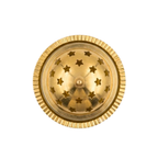 Brass Diya with Glass Cover & Star-Shaped Cap | Decorative Wind-Protected Oil Lamp