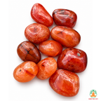 Natural Carnelian Tumble Stones – Polished Orange-Red Gemstones | Manifestation Healing and Meditation Crystals