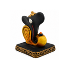 Black & Gold Ganesha Idol | Artistic Lord Ganesha Statue for Car Dash Office Decor | Small Ganesha Murti