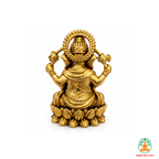 Lord Ganesha Idol on Lotus Base – Antique Gold Tone Hindu Statue