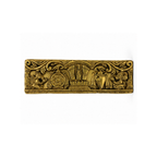 Brass Vishnu Paduka Decorative Wall Plaque | Shankh Naman Chakra Plate for Main Door – Vastu Rectification | Brass Shankh Chakra Namah Wall Hanging