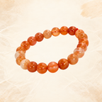 Natural Carnelian Crystal Bracelet | Orange Carnelian Gemstone Bracelet | Energy & Motivation Bracelet | Gemstone Jewelry | Gift for Men & Women