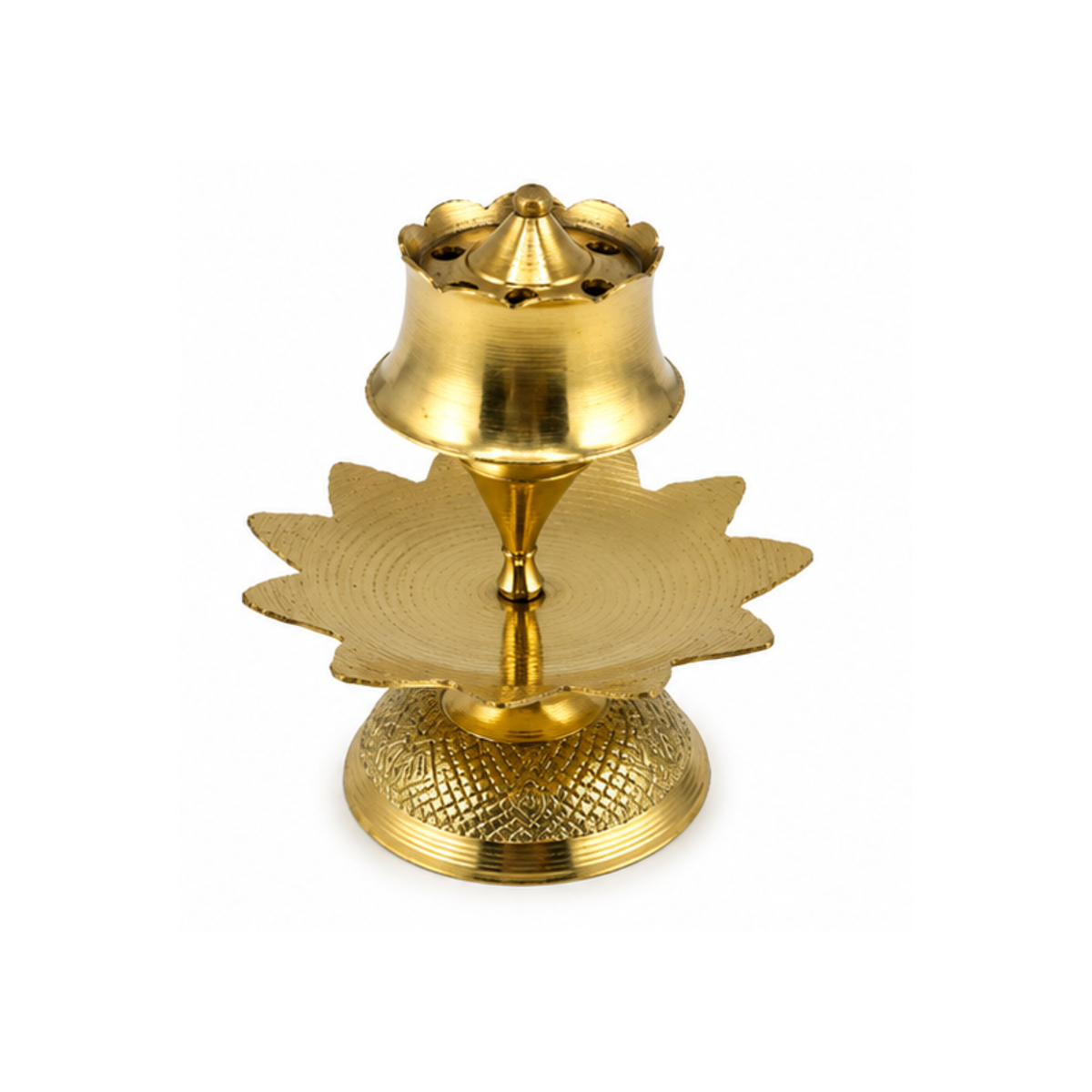 Brass Lotus Design Agarbatti Stand | Traditional Incense Holder | Brass Agarbatti Holder