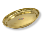 Brass Plain Thali – 9 Inch | Brass Puja Plate