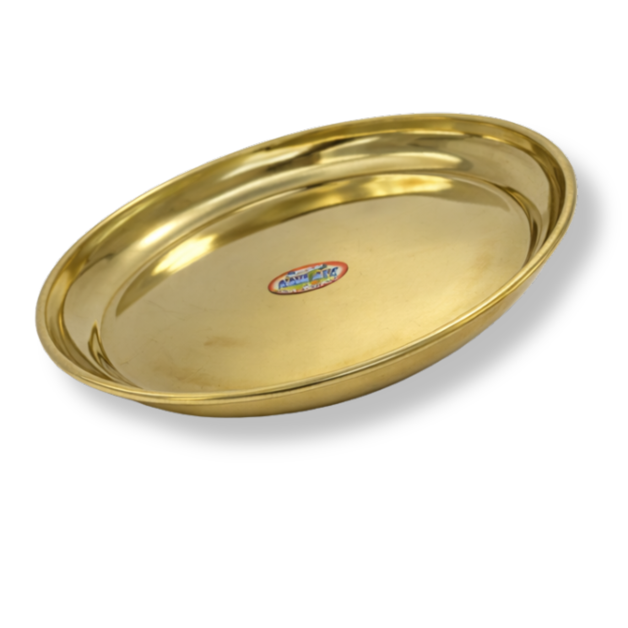 Brass Plain Thali – 9 Inch | Brass Puja Plate