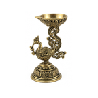 Panchadhatu Peacock Diya | Panchalogam Fancy Oil | Panchaloha Decorative Diwali Diya