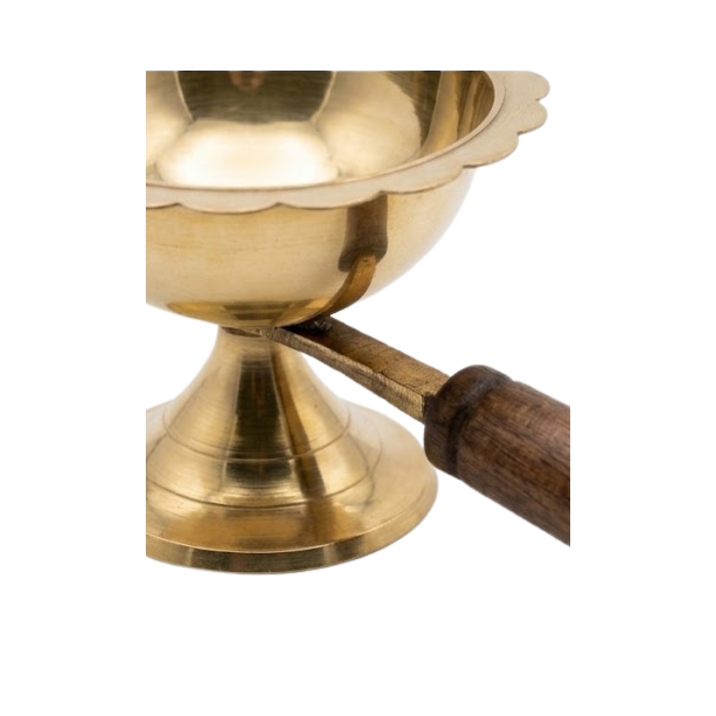 Brass Dhoop Aarti Diya | Brass Camphor Diya | Brass Kapoor Kapur Karluram Stand | Brass Dhoop Dani
