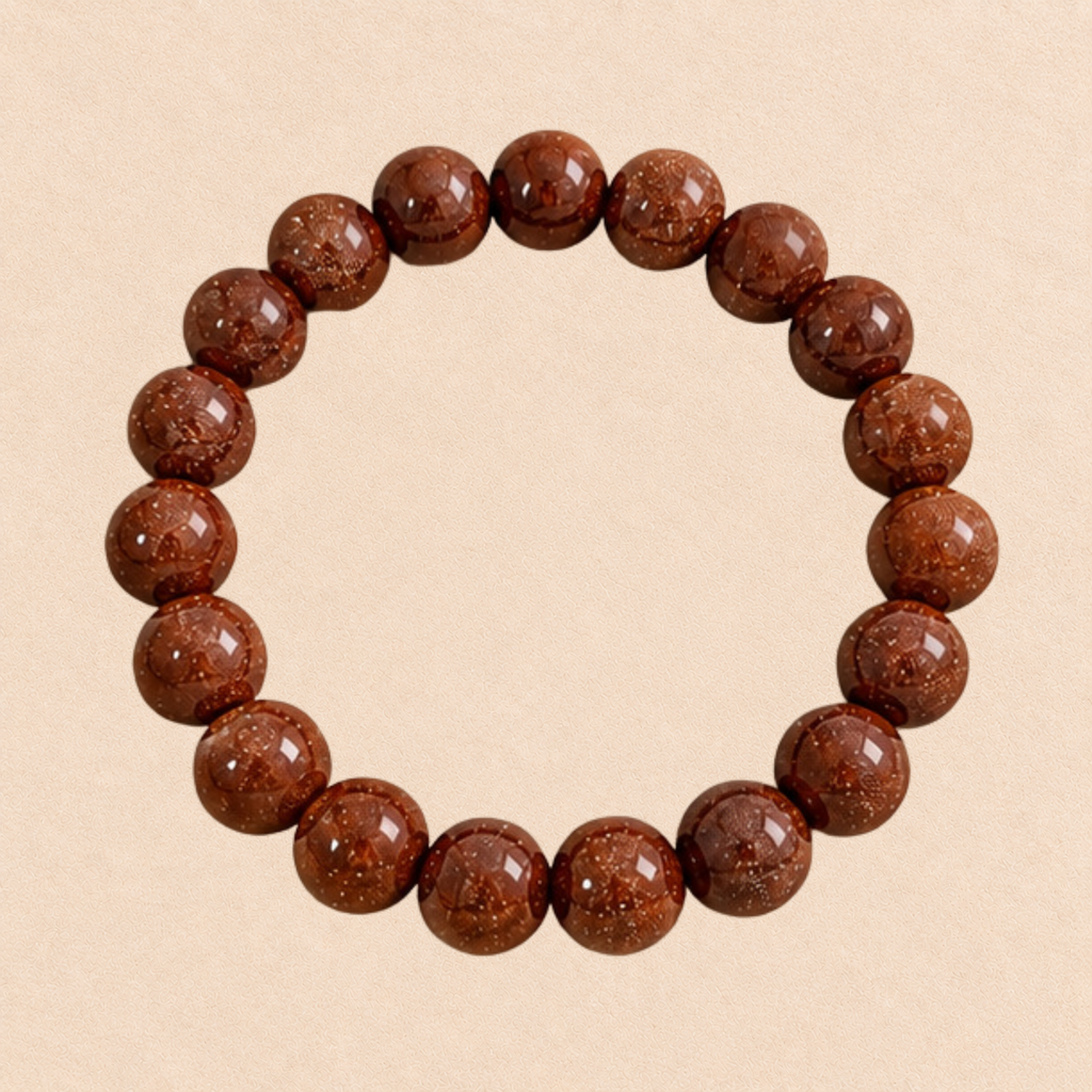 Red Goldstone Bracelet | Sparkling Brown Crystal Bracelet | Confidence & Motivation Jewelry | Positive Energy Bracelet | Spiritual Jewelry