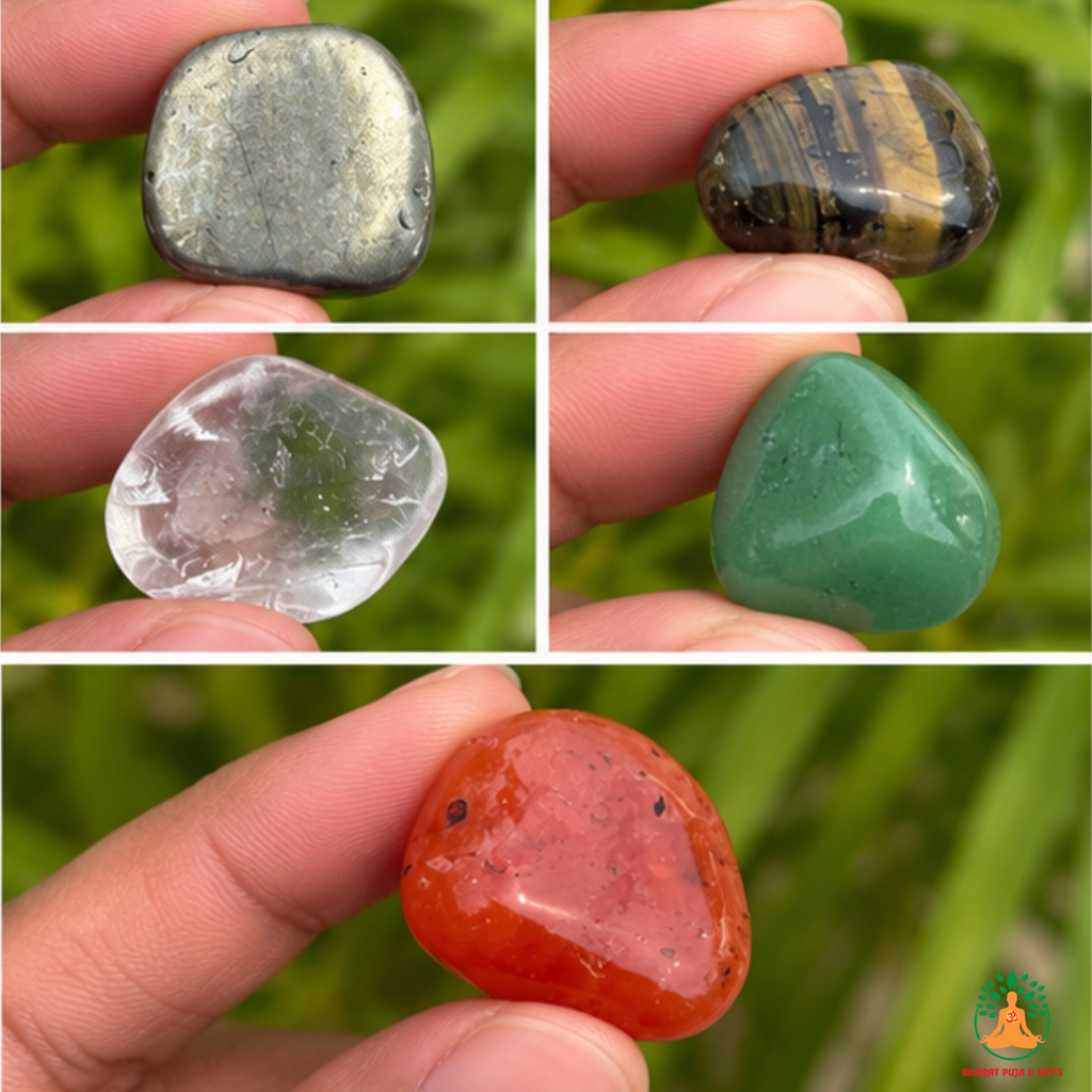 Wealth & Success Tumble Stone Set – 5 Polished Gemstones for Abundance, Confidence, Motivation & Meditation | Tumbled Crystals Set | Spiritual Gift | Manifestation and Meditation Crystals