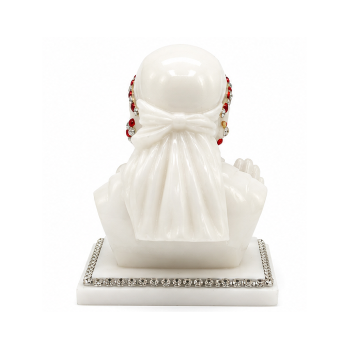 Sai Baba Head Idol | White Shirdi Sai Baba Statue | Sai Baba Murti for Car Dashboard