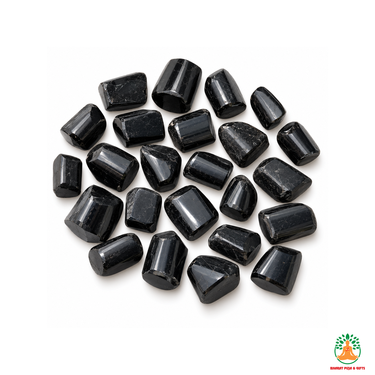 Black Tourmaline Tumble Stones – Polished Natural Black Gemstones | Manifestation Healing and Meditation Crystals