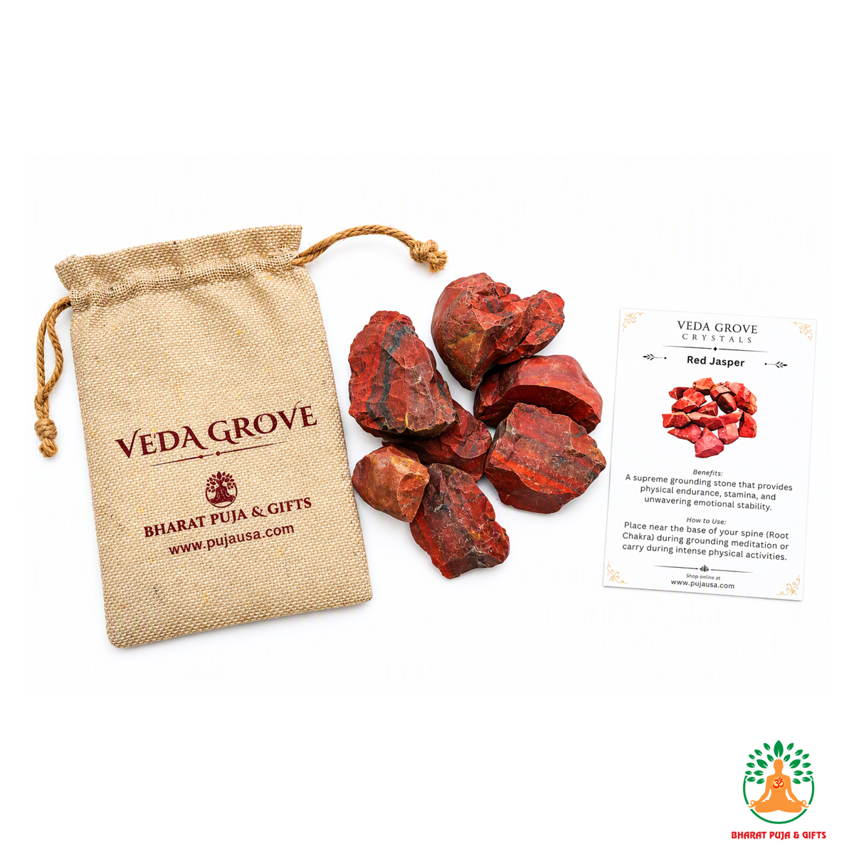 Red Jasper Raw Crystals – Natural Rough Unpolished Red Jasper Stones | Red Manifestation Healing and Meditation Crystals