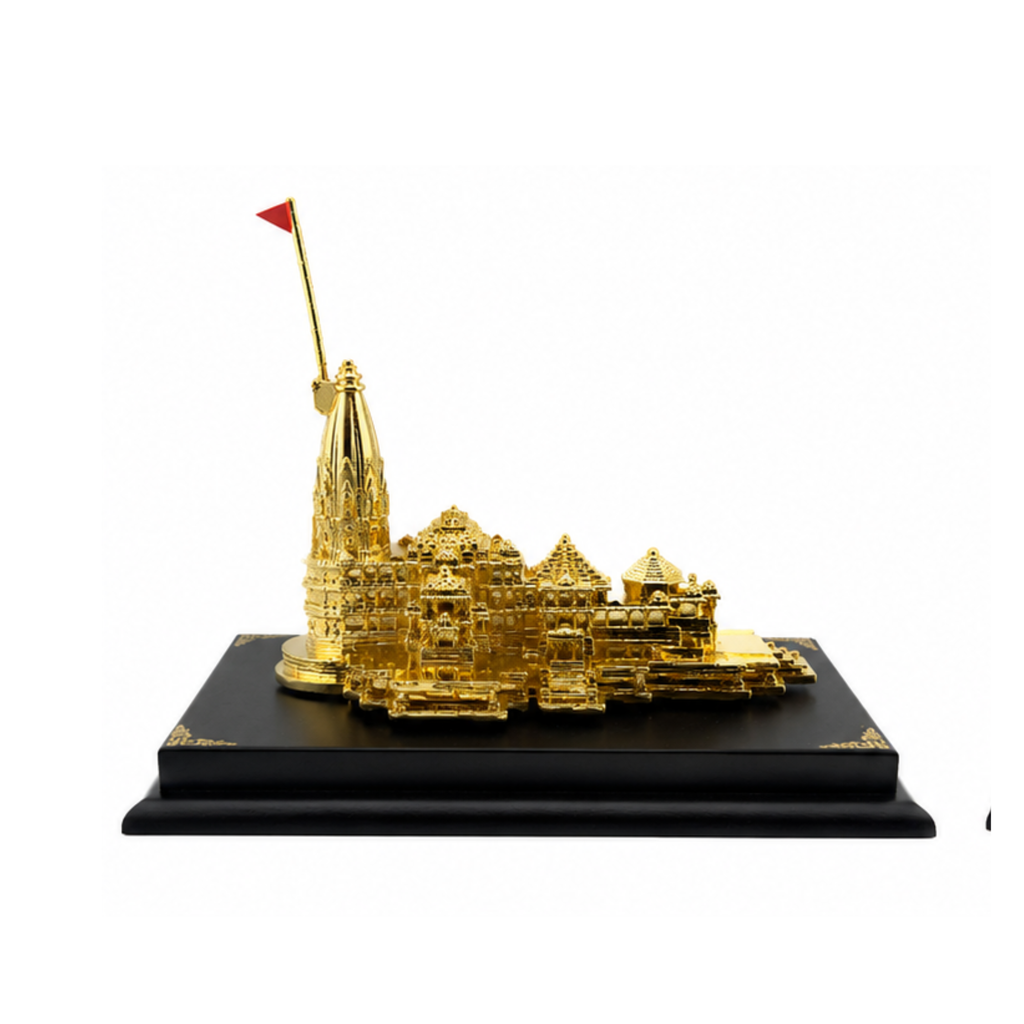 Royal Ram Mandir Replica – Gold Finish | Ayodhya Sri Ram Mandir 3D Model