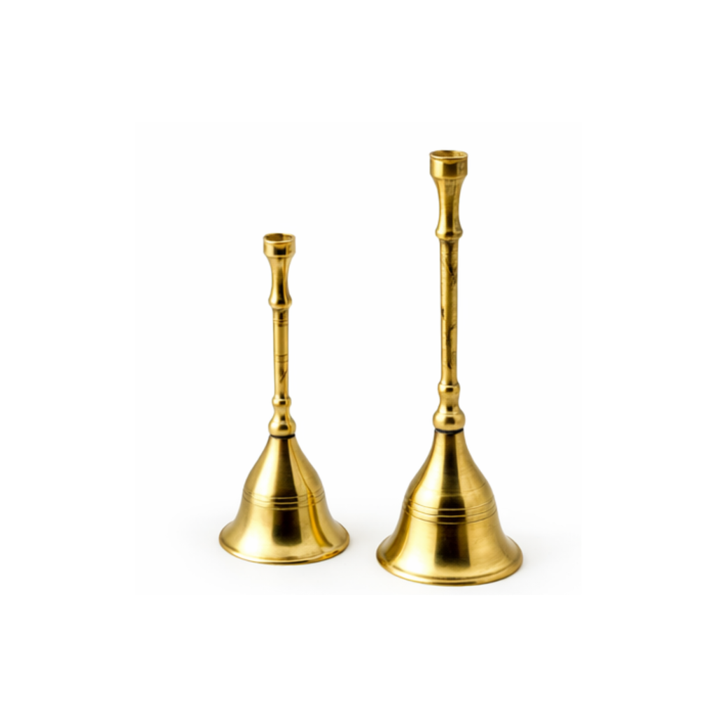 Brass Round Head Bell | Traditional Brass Puja Ghanti