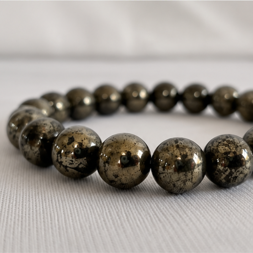 Natural Pyrite Bracelet | Pyrite Crystal Gemstone Bracelet | Prosperity & Abundance Jewelry | Protection Bracelet | Healing Jewelry