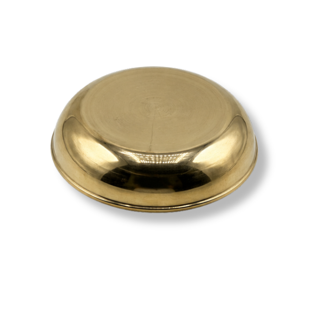 Kansa Plate 4 in | Traditional Bronze Dining & Puja Plate | Prasad Plate