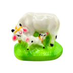 Kamadhenu Cow with Calf Murti | Traditional Hindu Sacred Cow Idol | Small Kamadhenu Statue