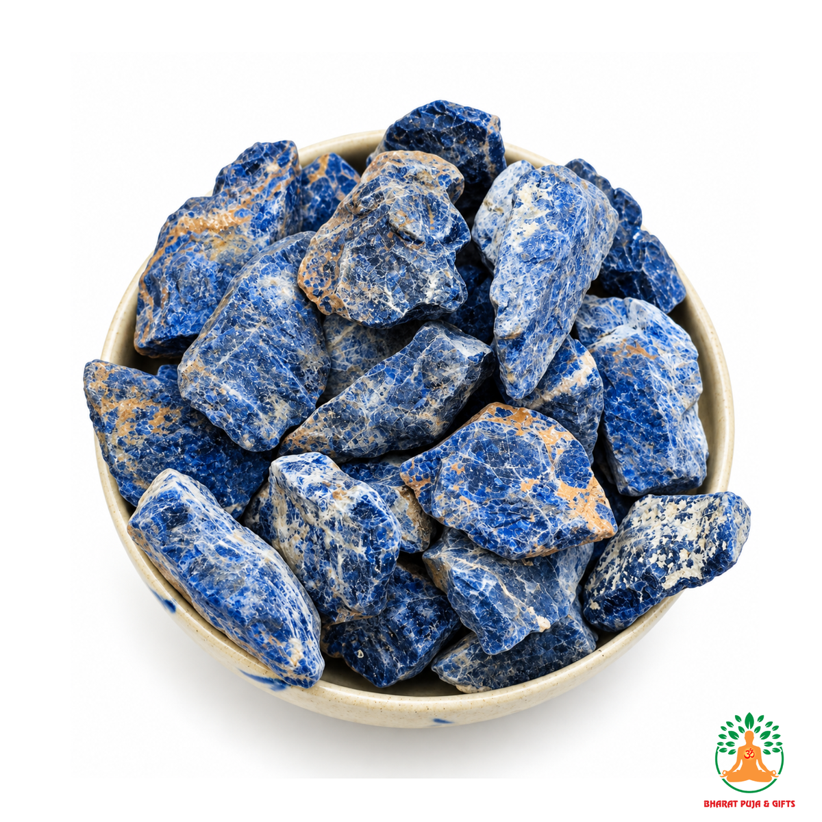 Sodalite Raw Crystals – Natural Rough Unpolished Blue Sodalite Stones | Blue Manifestation Healing and Meditation Crystals