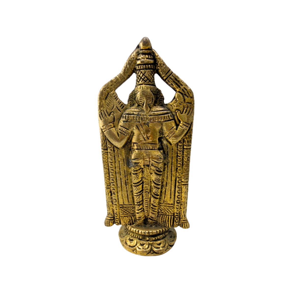 Brass Balaji Idol with Ornate Prabhavali | Brass Lord Vishnu Murti | Lord Venkateswara Statue