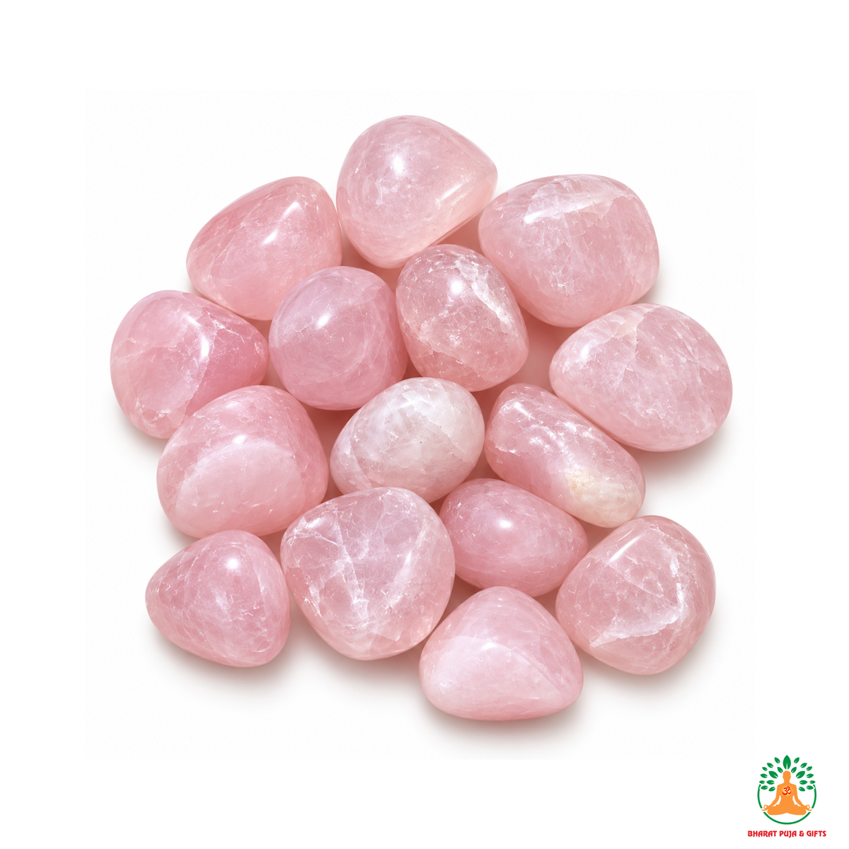 Natural Rose Quartz Tumble Stones – Polished Pink Gemstones | Manifestation Healing and Meditation Crystals