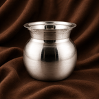 Pure Silver Pooja Kalash | Traditional Hindu Ritual Vessel | Silver Water Pot | Silver Gangajal Lota