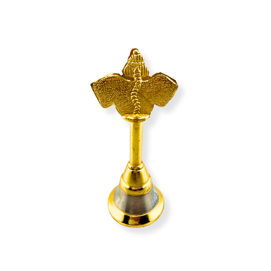 Brass Garuda Hand Bell – Traditional Hindu Puja Bell | Brass Ghanti for Home Mandir