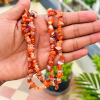 Carnelian Chips Crystal Necklace | Carnelian Beaded Necklace | Gemstone Necklace