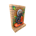 Meditating Buddha Wall Plaque | Buddha Home Decor | Spiritual Meditation Room Decor