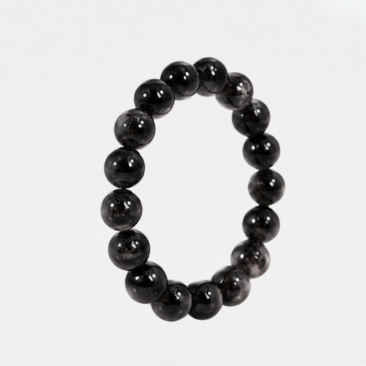 Natural Black Tourmaline Bracelet | Black Crystal Gemstone Bracelet | Grounding & Protection Jewelry | Meditation Bracelet | Gift for Men & Women