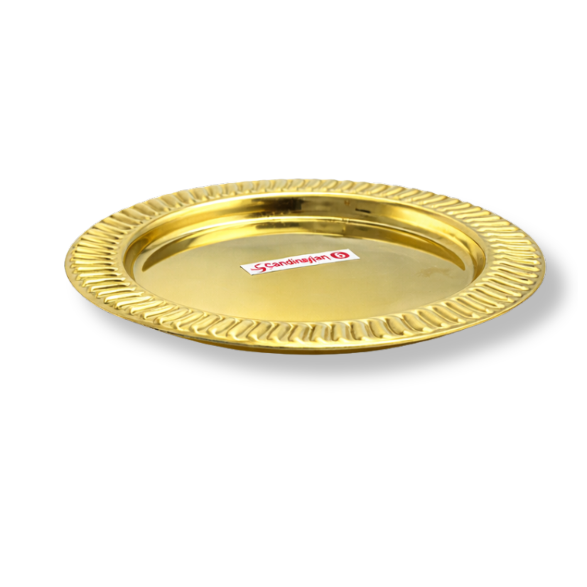 Brass Sudarshan Design Thali | Traditional Brass Puja Plate
