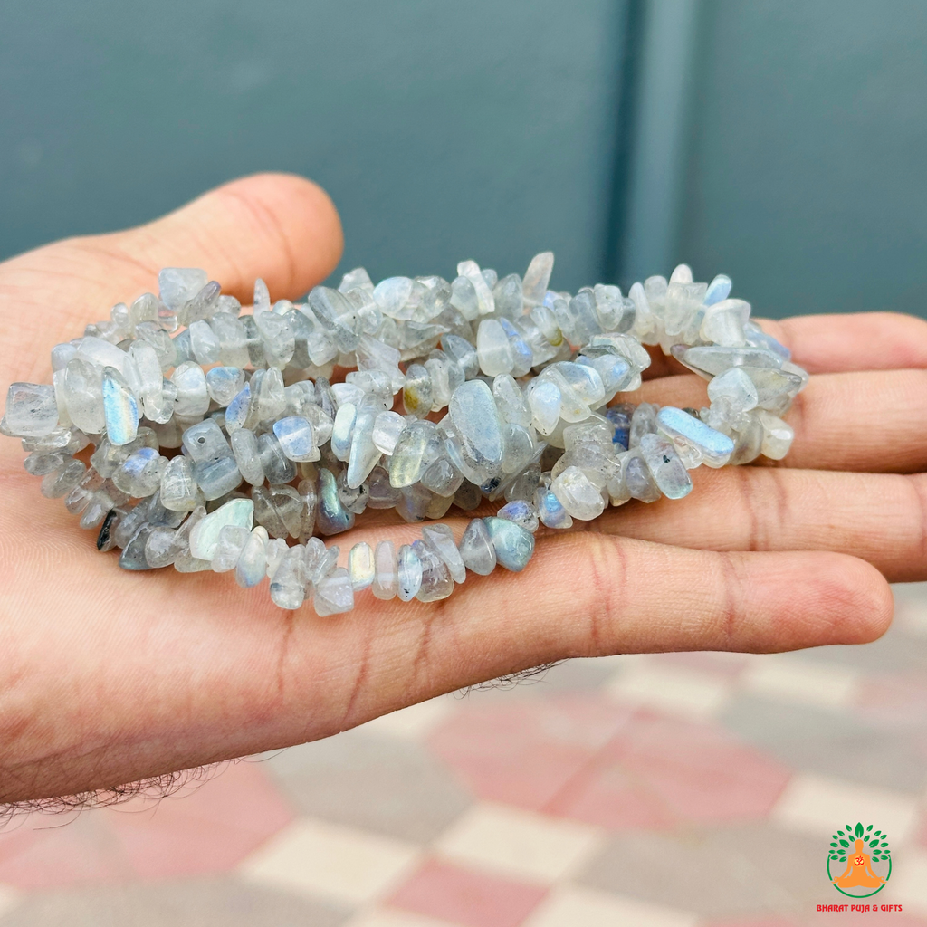 Labradorite Chips Crystal Necklace | Labradorite Beaded Necklace | Gemstone Necklace