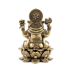 Panchadhatu Ganesha Sitting on Kamal Idol | Panchaloha Ganapati Murti | Panchalogam Ganesha Statue