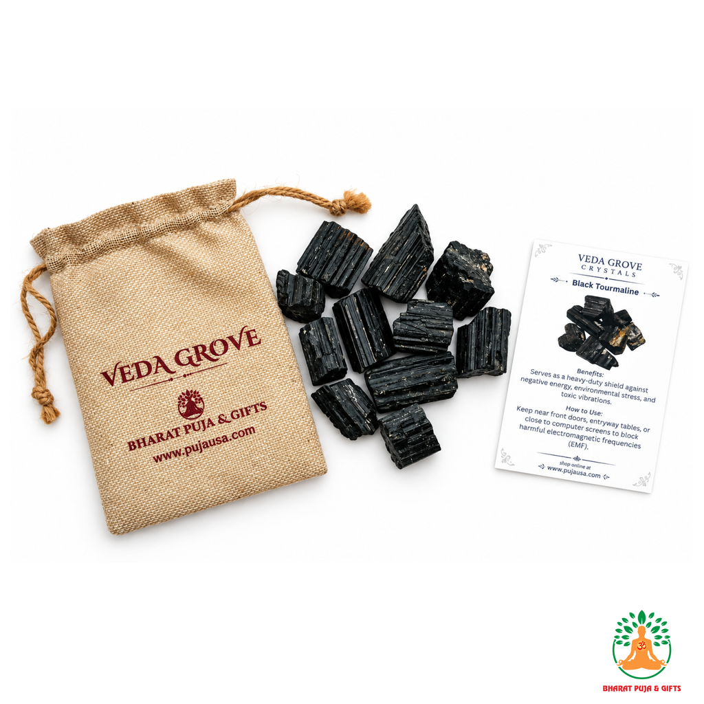 Black Tourmaline Raw Crystals – Natural Rough Unpolished Black Tourmaline Stones | Black Manifestation Healing and Meditation Crystals