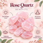 Rose Quartz Raw Crystals – Natural Rough Unpolished Rose Quartz Stones | Pink Manifestation Healing and Meditation Crystals