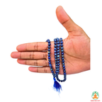 Natural Lapis Lazuli Beaded Necklace| 13 Inch Blue Gemstone Mala | Meditation & Yoga Necklace | Blue Crystal Necklace | Spiritual Jewelry