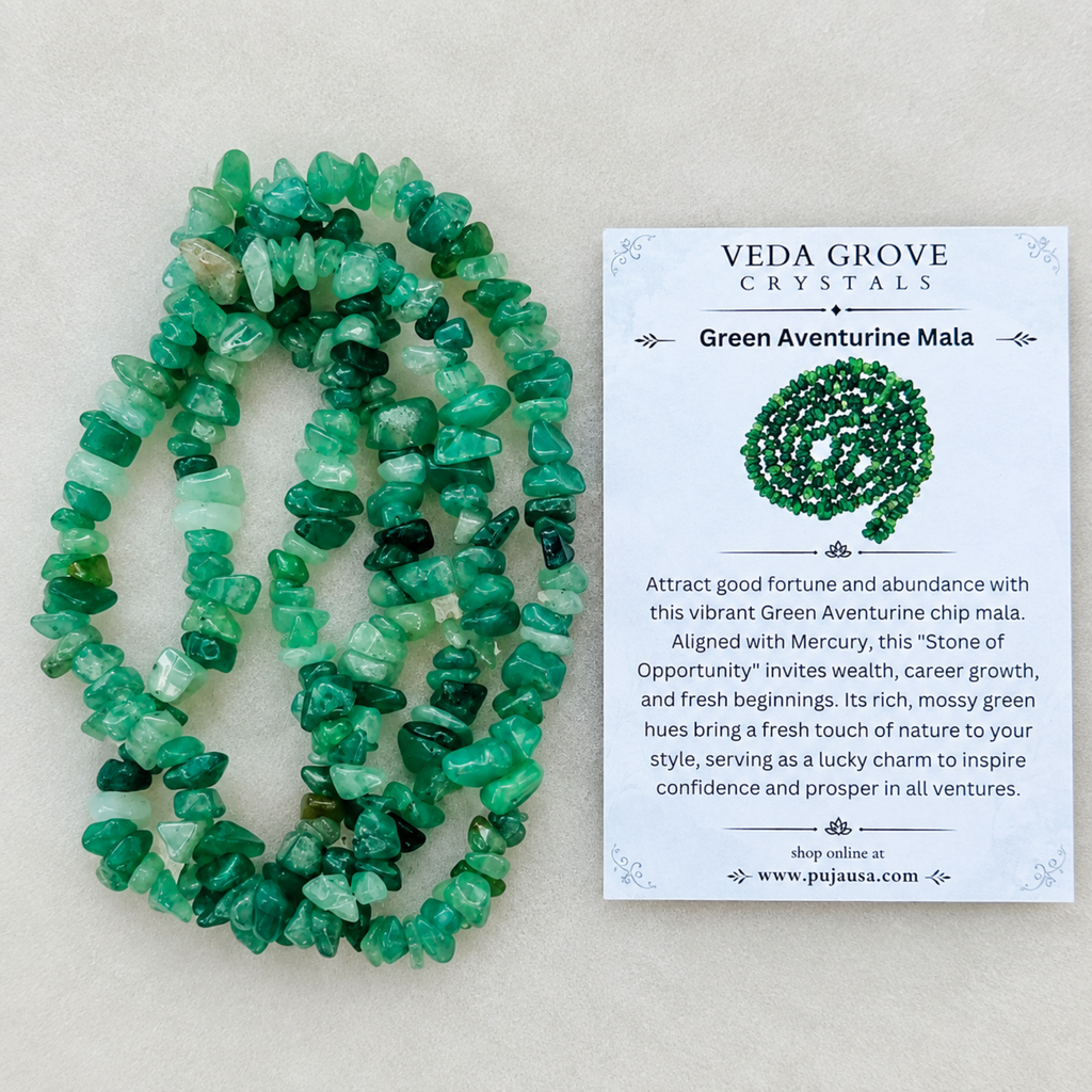 Green Aventurine Chips Crystal Necklace | Green Aventurine Chips Beaded Necklace | Gemstone Necklace