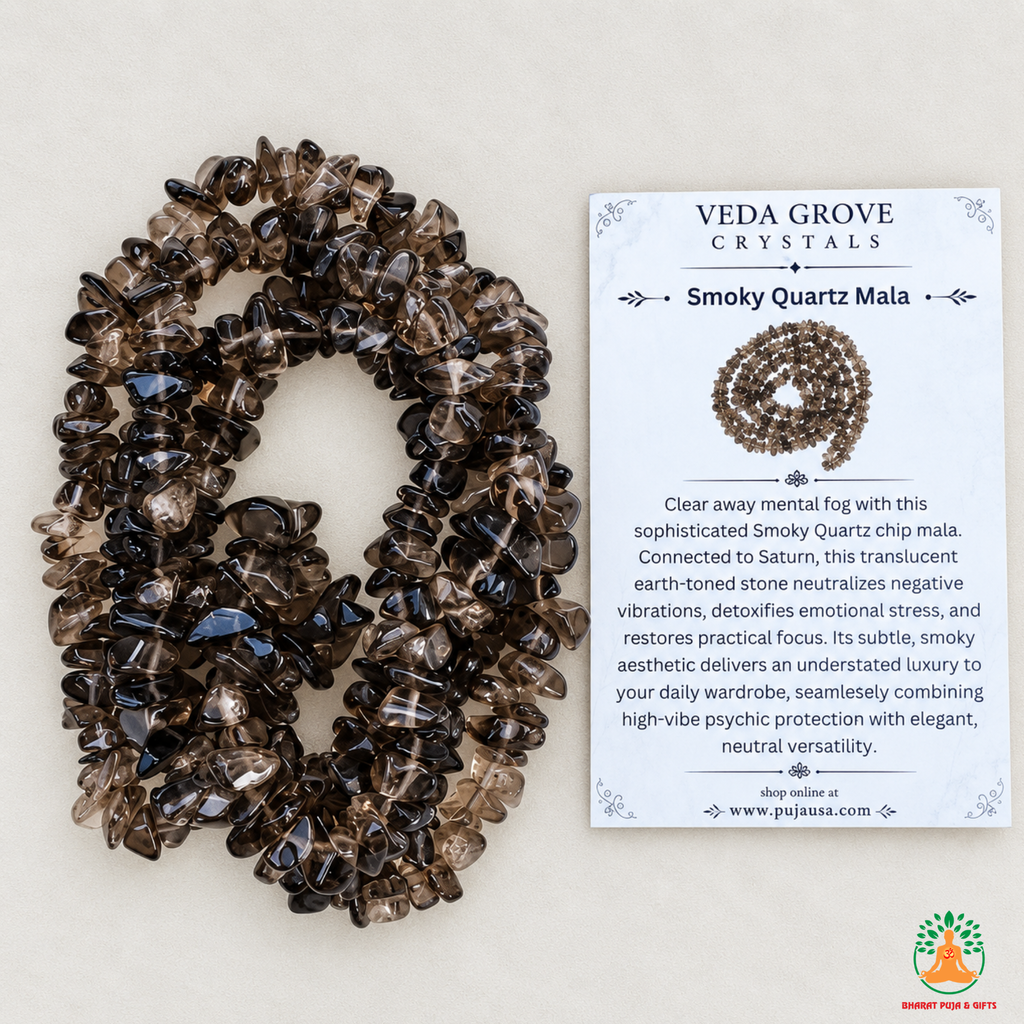 Smoky Quartz Chips Crystal Necklace | Smokey Quartz Beaded Necklace | Gemstone Necklace