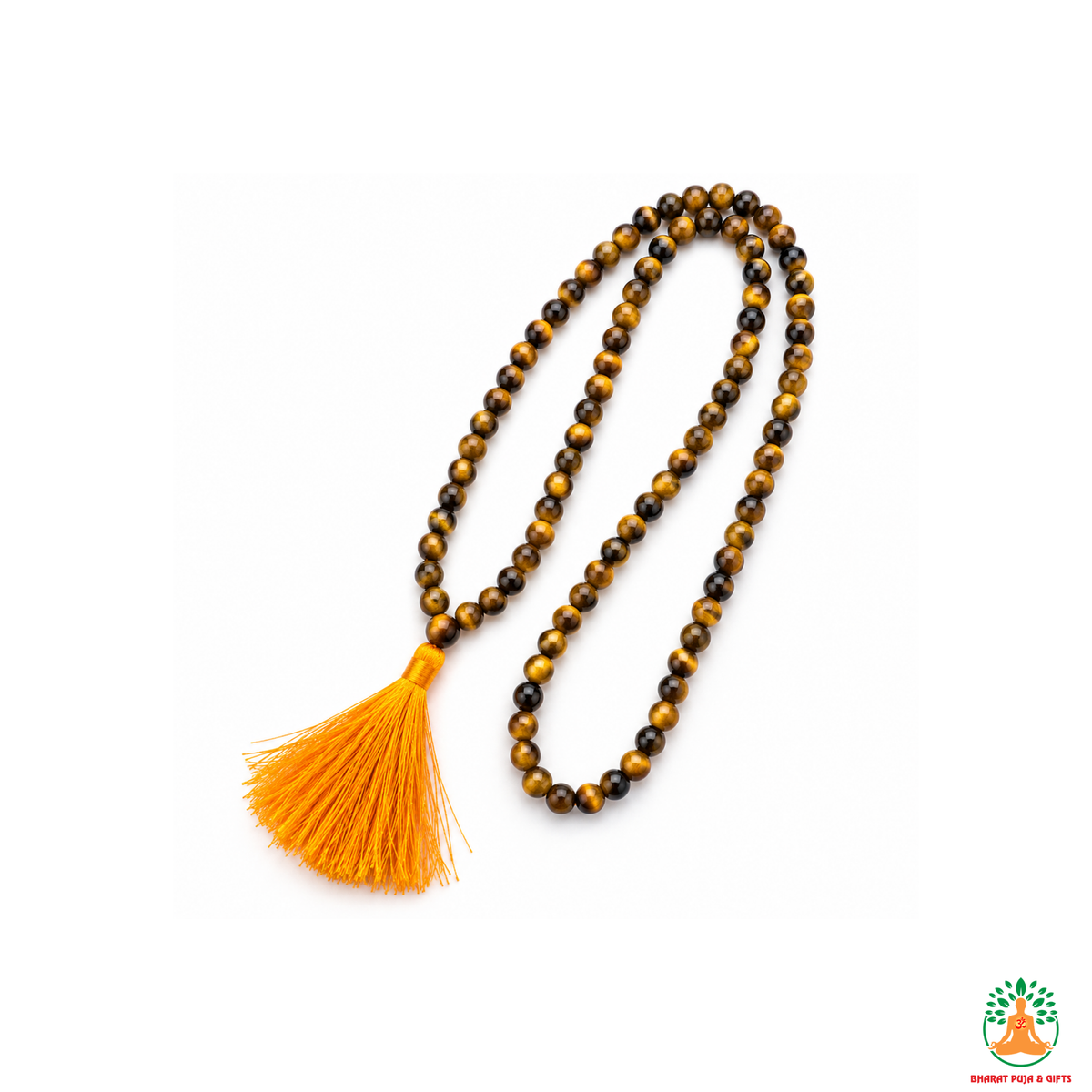 Tiger Eye Beaded Necklace 6mm & 8mm | Natural Golden Brown Gemstone Mala | Protection & Confidence Jewelry | Meditation Necklace | Crystal Jewelry