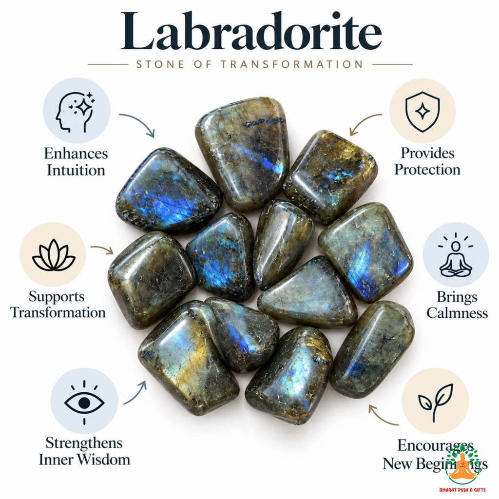 Labradorite Tumble Stones – Polished Natural Gemstones | Manifestation Healing and Meditation Crystals