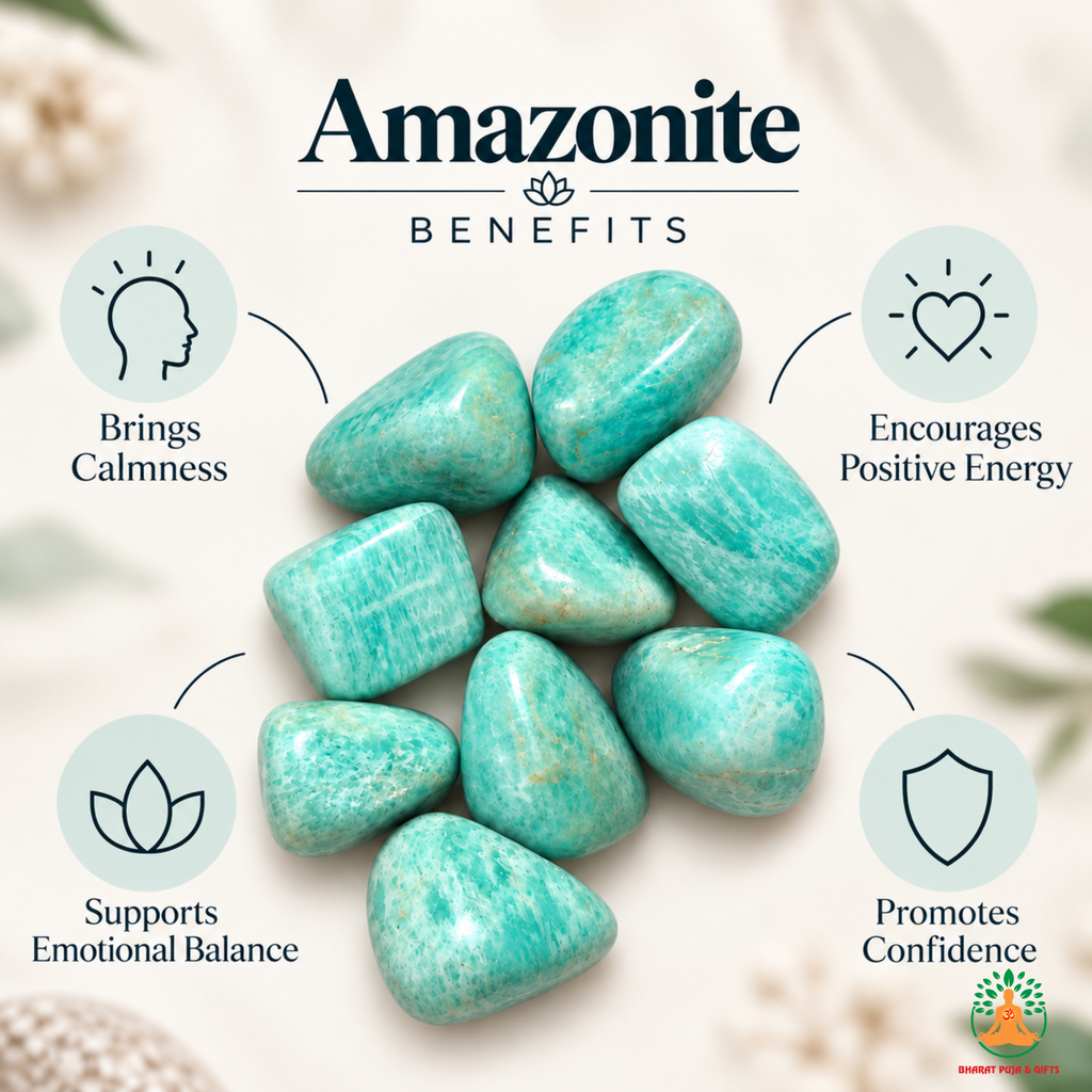 Natural Amazonite Tumble Stones – Polished Green Gemstones | Manifestation Healing and Meditation Crystals