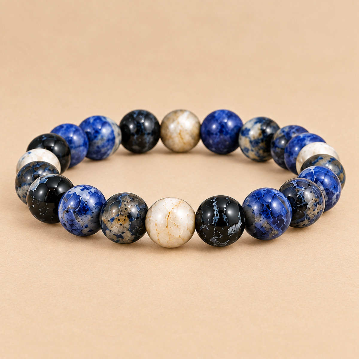 Natural Sodalite Crystal Bracelet | Crystal Jewelry | Meditation Yoga Bracelet | Crystal Gift for Men & Women