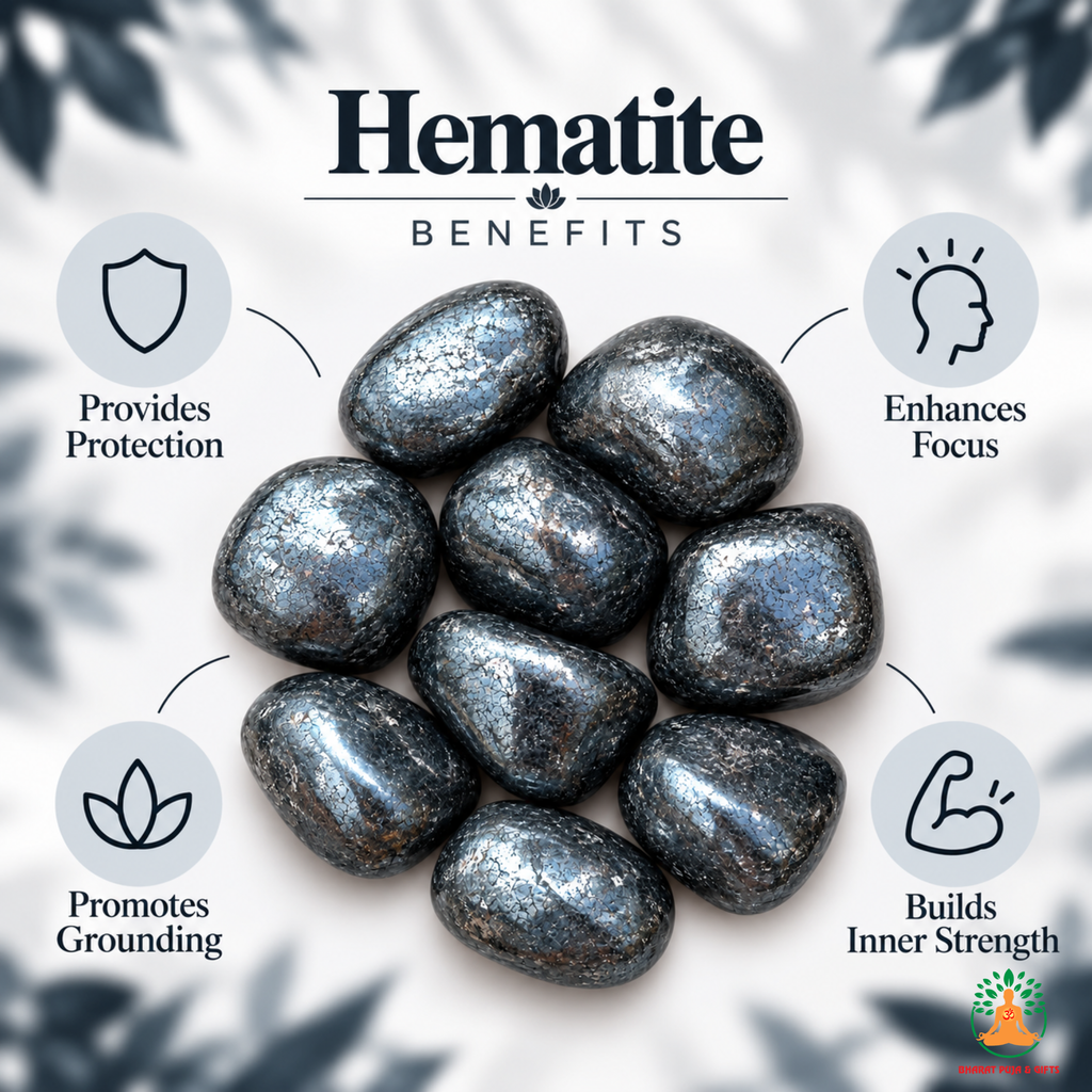 Hematite Tumble Stones – Polished Natural Gemstones | Manifestation Healing and Meditation Crystals