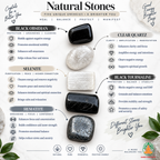 Protection & Shielding Tumble Stone Set – Polished Natural Gemstones | Tumbled Crystals Set | Spiritual Gift | Manifestation and Meditation Crystals